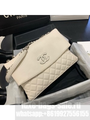Chanel Grained Calfskin Shoulder Bag AS8095 Cream