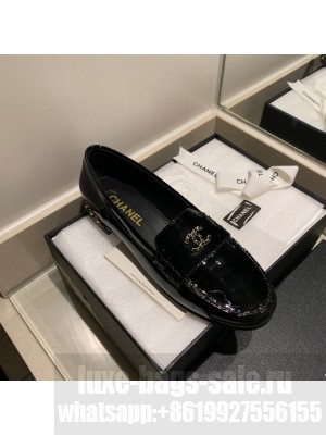Chanel Patent Calfskin Black Loafers G35067 Spring/Summer 2021 Collection
