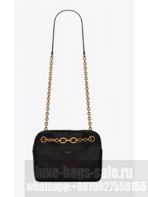YSL LE MAILLON SMALL CHAIN BAG IN QUILTED LAMBSKIN 6693081 black