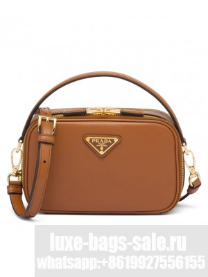 Prada Odette Leather Mini-bag 1BH203 Coffee