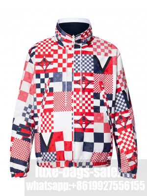 Louis Vuitton Women's Reversible Nylon Windbreaker Red
