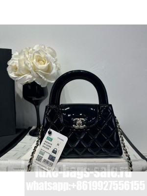 Chanel MINI SHOPPING BAG Patent leather AS4416 black
