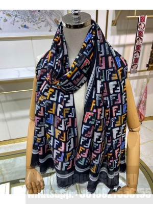 Fendi Women s Foulard FF Long Scarf Black