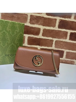 GUCCI BLONDIE WALLET ON CHAIN 725215 Camel
