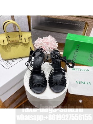 Bottega Veneta Dot Strap Lamskin 9.5cm Sandals 2022 Collection black