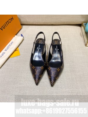 Louis Vuitton Magnetic Slingback Pump 3.5cm in Patent Calf Leather Black 2022 Collection