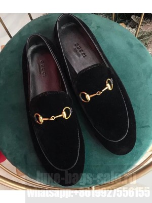 Gucci Women's Horsebit Loafer Velvet Black