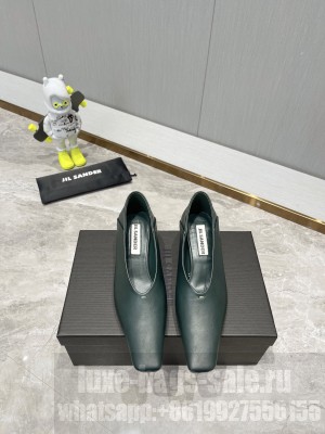 Jil Sander 5cm Lambskin Pumps Green