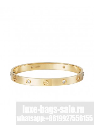 Cartier Love Bracelet,4 Diamonds Golden