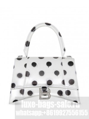 Balenciaga Hourglass Small Handbag Cream
