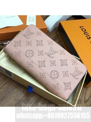 Louis Vuitton Perforated Monogram Calfskin Long Zippy Wallet M58429 Magnolia Pink 2019 Collection