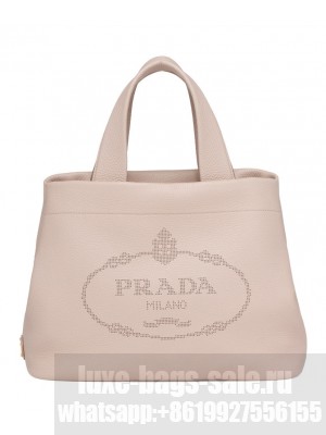 Prada Medium Leather Tote 1BG384 Pink