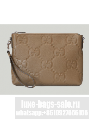 Gucci JUMBO GG MEDIUM MESSENGER BAG 696009 Taupe