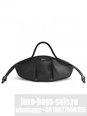 Loewe Small Paseo Bag In Shiny Nappa Calfskin Black
