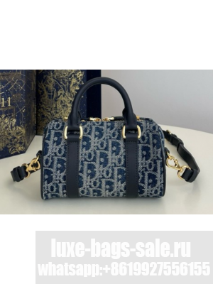 Dior Groove 16 Mini Bag Blue Denim Dior Oblique Jacquard S4000UB