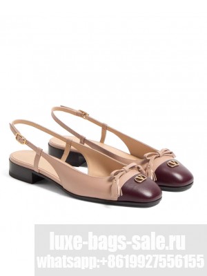 Valentino Garavani Valet Du Roi Suede Lace-Up Ballet Flats Pink
