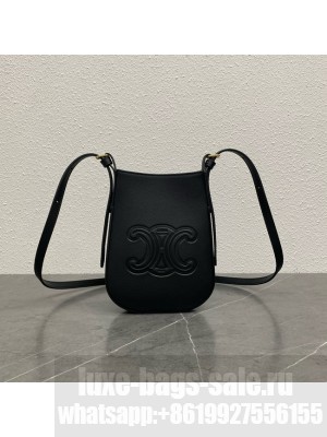 Celine MINI BUCKET CUIR TRIOMPHE IN SMOOTH CALFSKIN 100753 BLACK