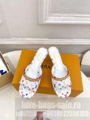 Louis Vuitton 1AGWTE LV x TM 6AM Monogram White Mule 2025