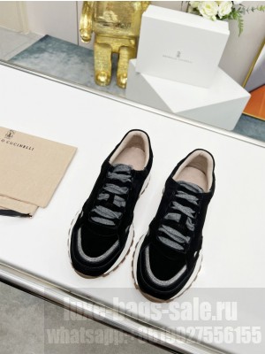 Brunello Cucinell Suede and techno fabric runners sneakers 015