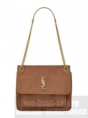 Saint Laurent Medium Niki Chain Bag 498913 Coffee