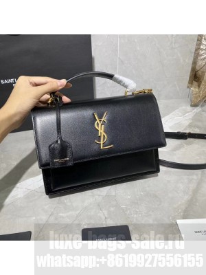 Yves Saint Laurent Calfskin Leather Tote Bag Y634723 black