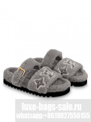 Louis Vuitton Women's Paseo Flat Comfort Mule Gray