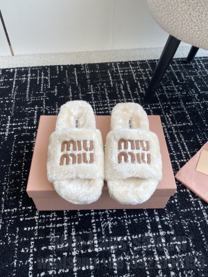 Miu Miu Shearling Slide 01