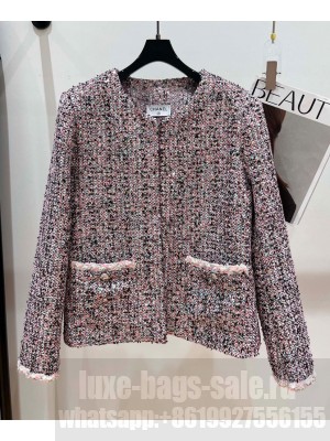 Chanel Women's Tweed Jacket Pink