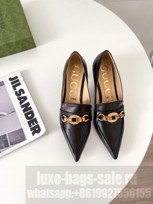Gucci Women's pump with bamboo Horsebit black 2021 Collection