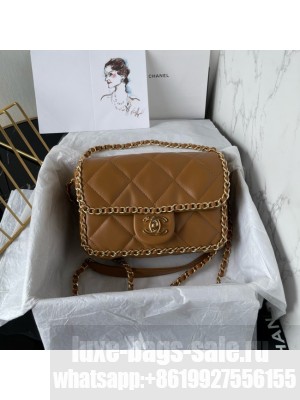 Chanel SMALL FLAP BAG AS5089 BROWN