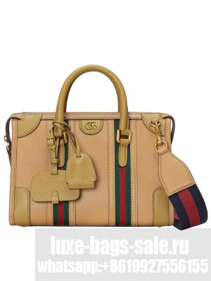 Gucci Small Canvas Top Handle Bag 715772 Coffee