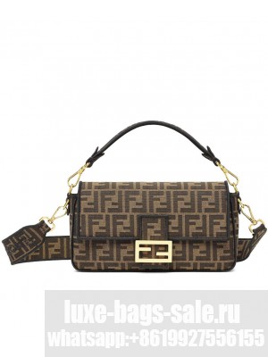 Fendi Baguette Fabric Bag 8BR600 Coffee