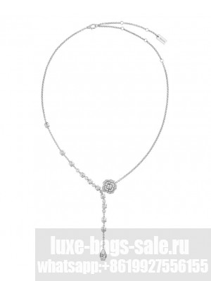 Chanel Bouton De Camelia Necklace J12058 Silver