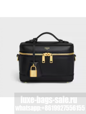 CELINE VANITY IN SMOOTH SATINATED CALFSKIN 119463 black