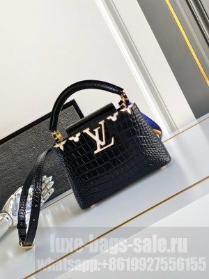 Louis Vuitton Capucines Mini Crocodile pattern M86153 black