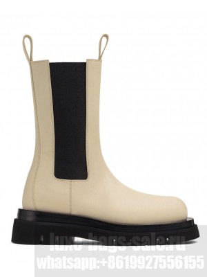 Bottega Veneta Unisex Lug Chelsea Boot Cream