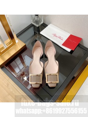 Roger Vivier Trompette Dorsay Metal Buckle Ballerinas in Patent Leather 01