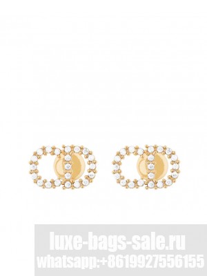 Christian Dior Women's Clair D Lune Earrings Golden