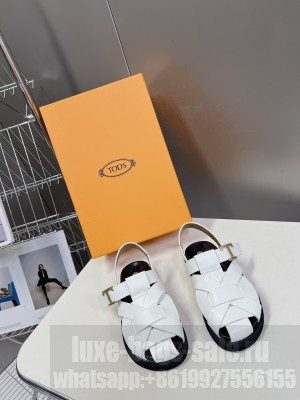 Tod's T Timeless Sandals White