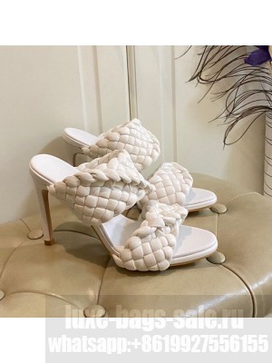 Bottega Veneta The Curve Heel Sandals 11cm Optic White  2021 Collection