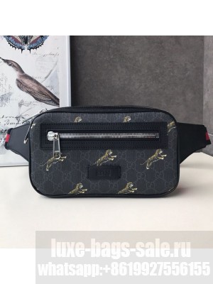 Gucci Bestiary Belt Bag with Tigers Print 474293 Black/Grey 2019 Collection