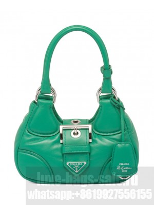 Prada Moon Padded Nappa-leather Bag 1BA381 Green