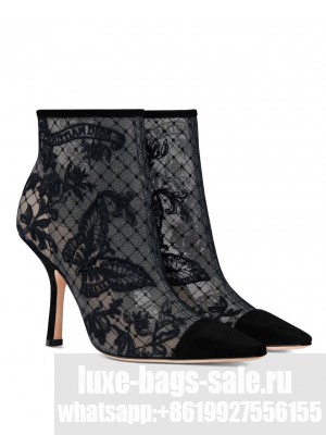 Christian Dior Women's Capture Heeled Ankle Boot Black