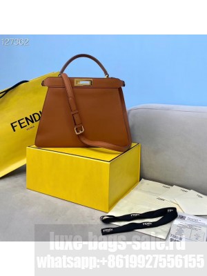 Fendi PEEKABOO ISEEU MEDIUM leather bag 70193 brown