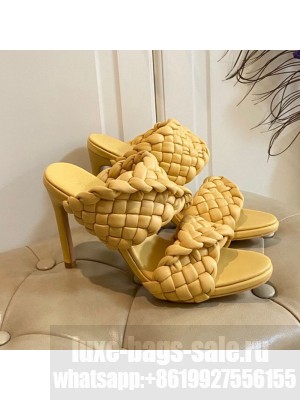 Bottega Veneta The Curve Heel Sandals 11cm Yellow  2021 Collection