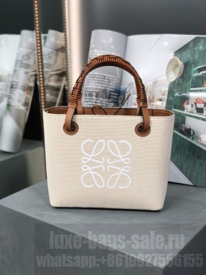 Loewe Anagram tote 652388 brown&white