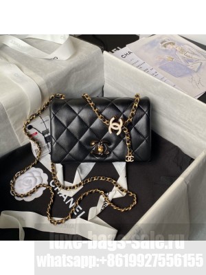 Chanel MINI FLAP BAG AS4967 black
