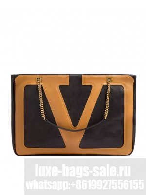 Valentino Garavani Viva Superstar Medium Nappa Leather Shopping Bag Black