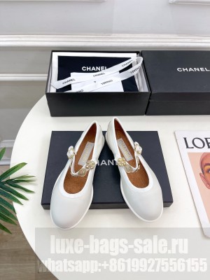 Chanel Mary Janes Lambskin G45778 White
