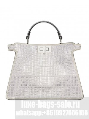 Fendi Peekaboo ISeeU Small 8BN327 Silver